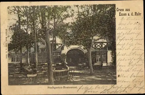 Ak Essen im Ruhrgebiet, Stadtgarten Restaurant