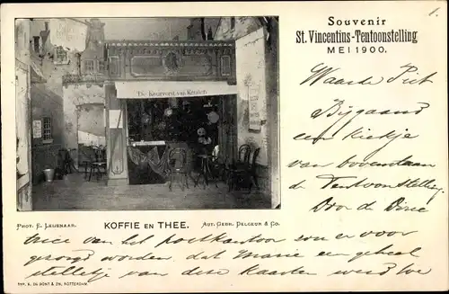 Ak Rotterdam Südholland Niederlande, St. Vincentius Tentoonstelling Mei 1900, Koffie en Thee