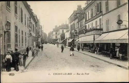 Ak Choisy le Roi Val de Marne, Rue du Pont, Geschäfte