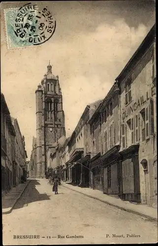 Ak Bressuire Deux Sèvres, Rue Gambetta