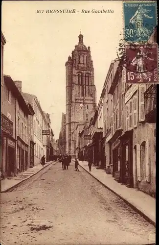 Ak Bressuire Deux Sèvres, Rue Gambetta