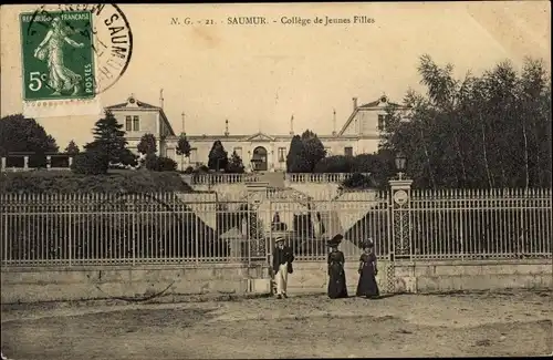 Ak Saumur Maine et Loire, College de Jeunes Filles