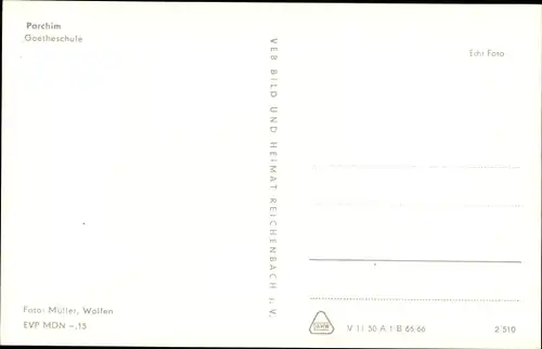 Ak Parchim in Mecklenburg Vorpommern, Goetheschule