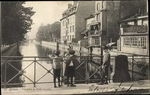 Ak Épinal Lothringen Vosges, Vue prise du Pont Leopold