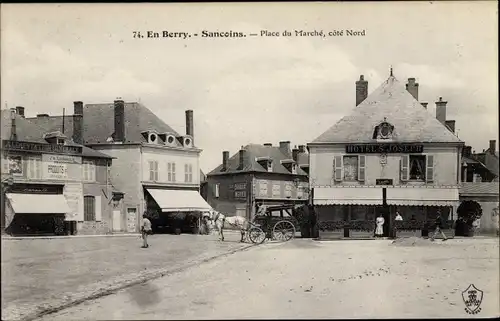 Ak Sancoins Cher, Place du Marché