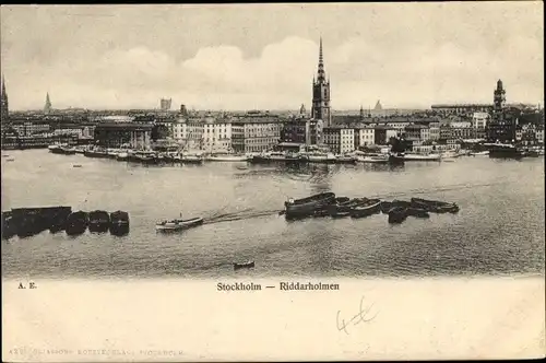 Ak Stockholm Schweden, Riddarholmen, Kirchturm