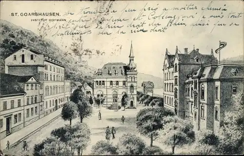 Ak St. Goarshausen im Rhein Lahn Kreis, Institut Hofmann