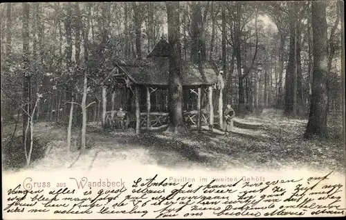 Ak Hamburg Wandsbek, Pavillon im zweiten Gehölz