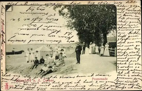 Ak Niendorf Timmendorfer Strand Ostholstein, Promenade