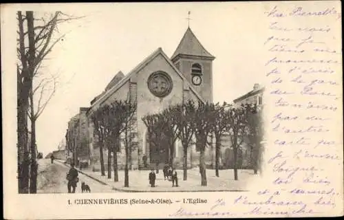 Ak Chennevieres Val de Marne, L'Eglise, Kirche