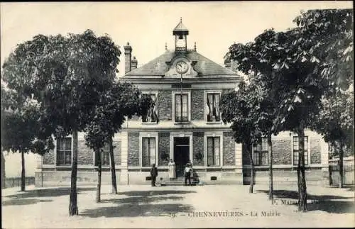 Ak Chennevieres Val de Marne, La Mairie, Rathaus