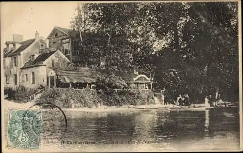 Ak Chennevieres Val de Marne, Cabaret de l'Ecu de France