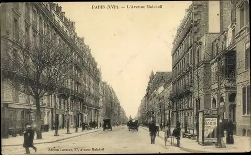 Ak Paris XVI. Passy, Avenue Malakoff