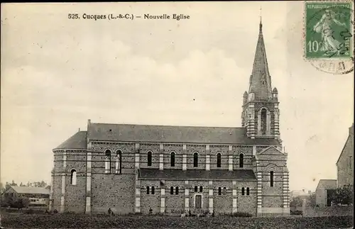 Ak Oucques Loir et Cher, Nouvelle Église