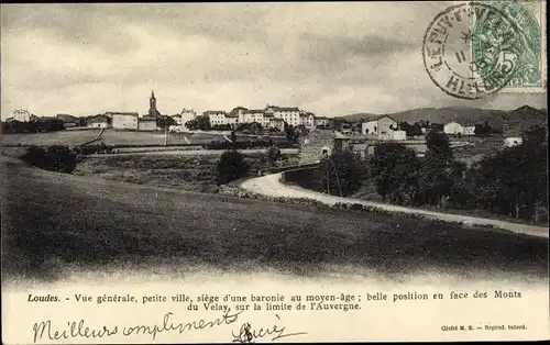 Ak Loudes Haute Loire, Vue générale