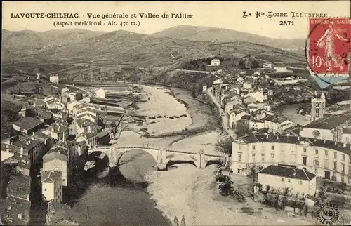 Ak Lavoute Chilhac Haute Loire, Vue générale