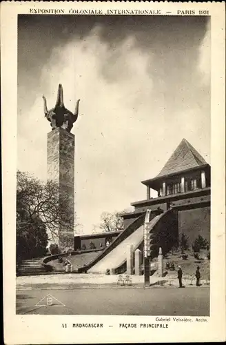 Ak Paris, Expo Coloniale, Weltausstellung 1931, Madagaskar