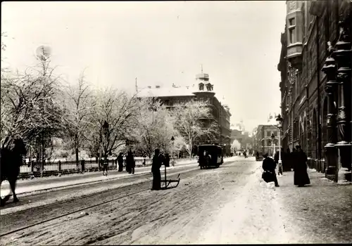 Ak Stockholm Schweden, Hamngatan vid Verzelii Park 1901, Nachdruck