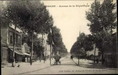 Ak Gargan Seine Saint Denis, Avenue de la Republique