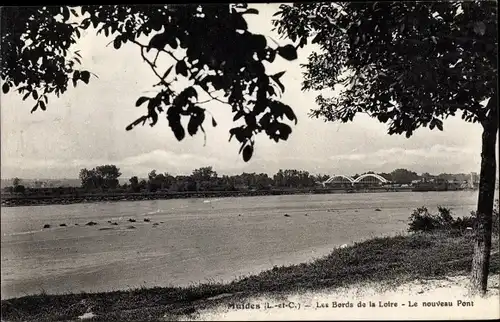 Ak Muides Loir et Cher, Les Bords de la Loire, nouveau Pont