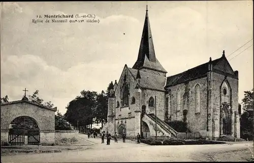 Ak Montrichard Loir et Cher, Église de Nanteuil