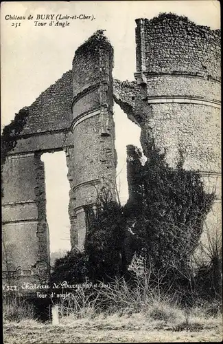 Ak Bury Loir et Cher, Château, Tour d'angle