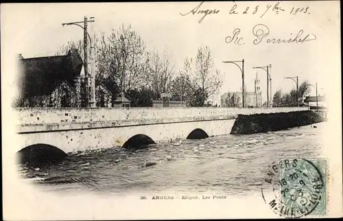 Ak Angers Maine et Loire, Erigne, Les Ponts