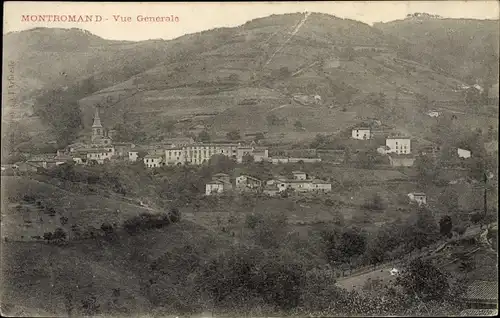 Ak Montromand Rhône, Vue générale