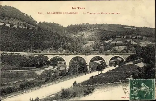 Ak La Bastide Rouairoux Tarn, Le Viaduc du Chemin de Fer