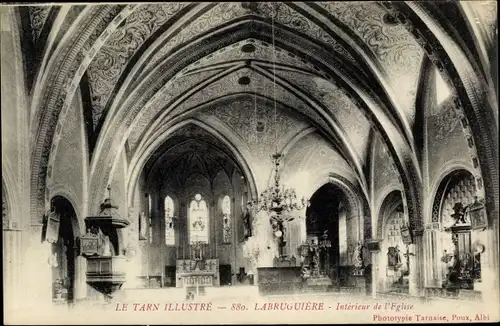 Ak Labruguière Tarn, Intérieur de l'Église