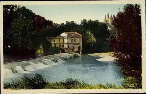 Ak Saint Sulpice la Pointe Tarn, La Chaussée, le Moulin, l'Église