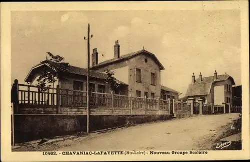 Ak Chavaniac Lafayette Haute Loire, Nouveau Groupe Scolaire