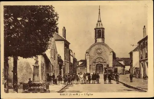 Ak Esbly Seine et Marne, L'Église