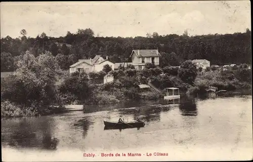 Ak Esbly Seine et Marne, Le Côteau