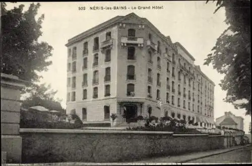 Ak Néris les Bains Allier, Grand Hotel