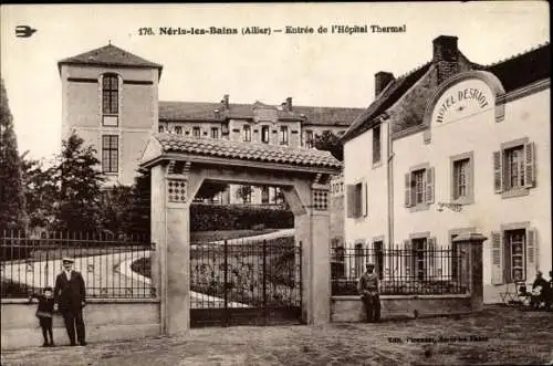 Ak Néris les Bains Allier, Hopital Thermal, Hotel Desriot