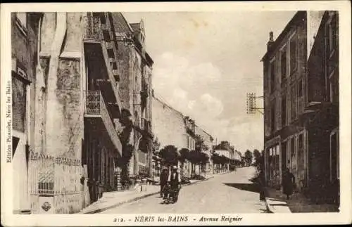 Ak Néris les Bains Allier, Avenue Reignier