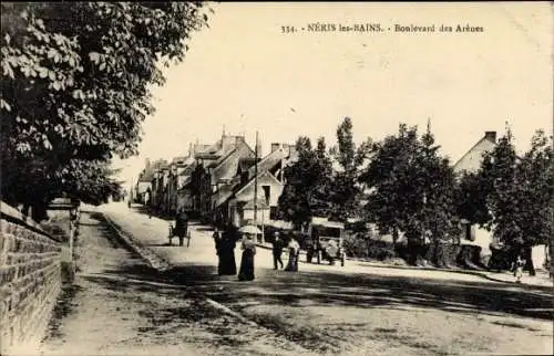 Ak Néris les Bains Allier, Boulevard des Arènes