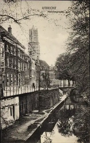 Ak Utrecht Niederlande, Nieuwegracht