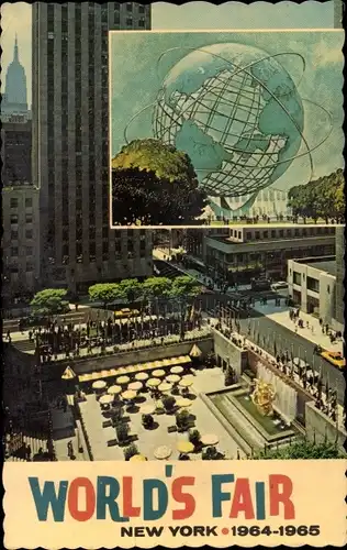 Ak New York City USA, World's Fair 1965, Globe