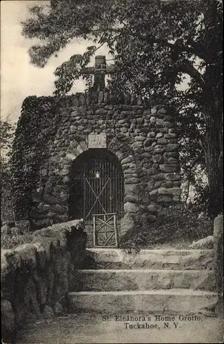 Ak Tuckahoe New York USA, St. Eleanora's Home Grotto