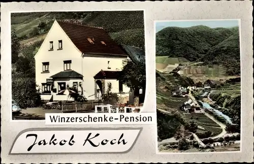 Ak Mayschoß in Rheinland Pfalz, Winzerschänke, Pension Jakob Koch, Bundesstraße 10a
