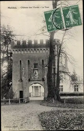 Ak Muides Loir et Cher, Château des Marais, la Tour