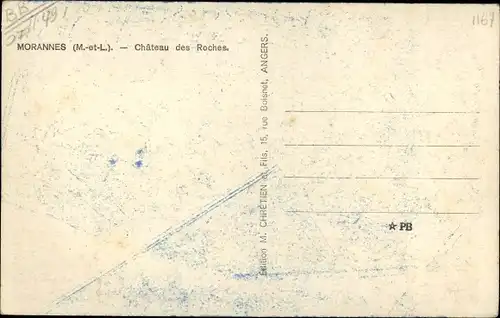 Ak Morannes Maine et Loire, Chateau des Roches