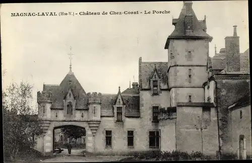 Ak Magnac Laval Haute Vienne, Chateau de Chez Corat, Le Porche