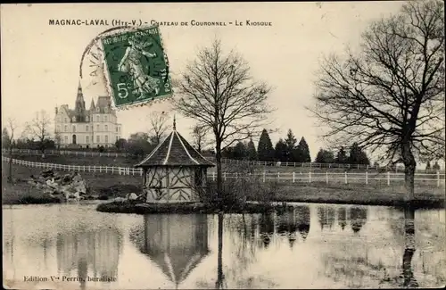 Ak Magnac Laval Haute Vienne, Chateau de Couronnel, Le Kiosque