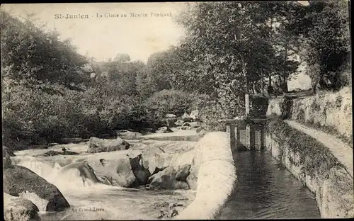 Ak St. Junien Haute Vienne, La Glane au Moulin Pénicant