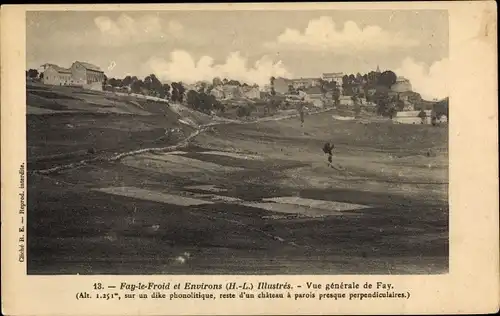 Ak Fay le Froid Haute Loire, Vue générale