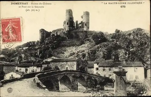 Ak Domeyrat Haute Loire, Ruines du Château