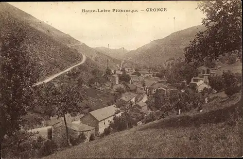 Ak Cronce Haute Loire, Vue générale